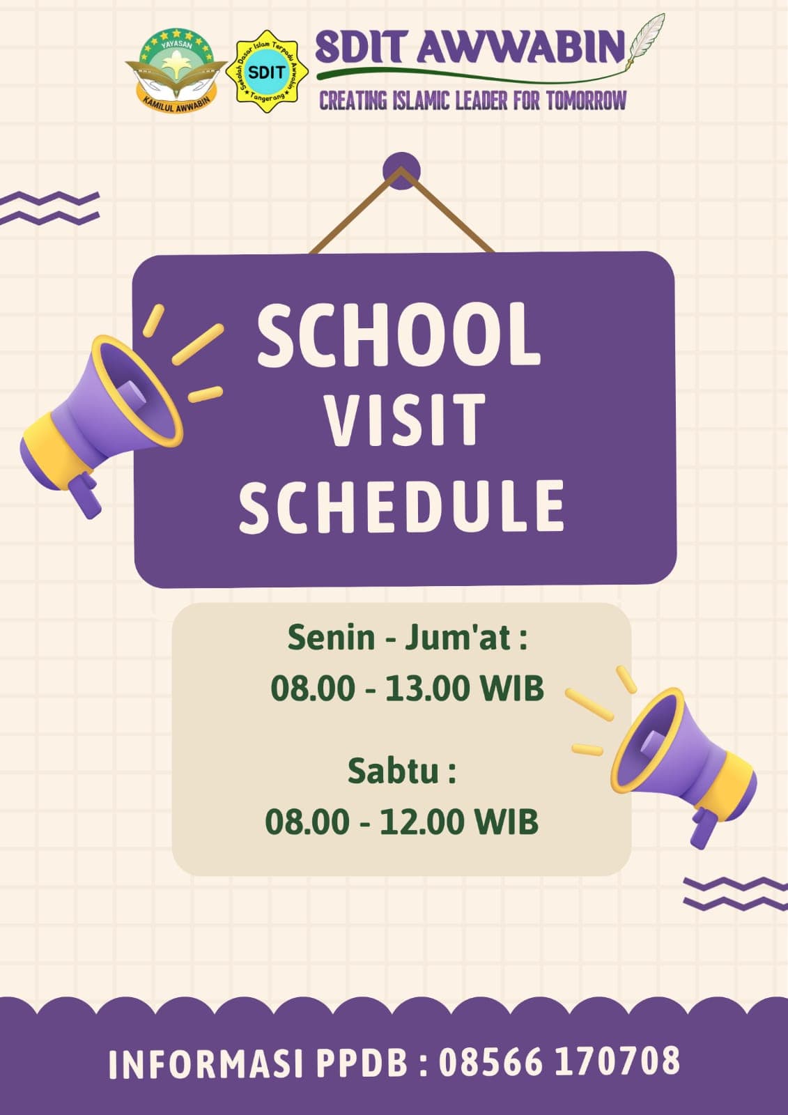 Poster jadwal school visit SDIT Awwabin